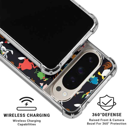 Looney Tunes Identity Pattern Pixel 9 Pro XL Clear Case